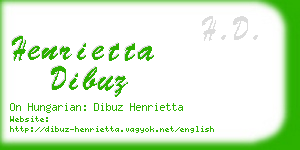 henrietta dibuz business card